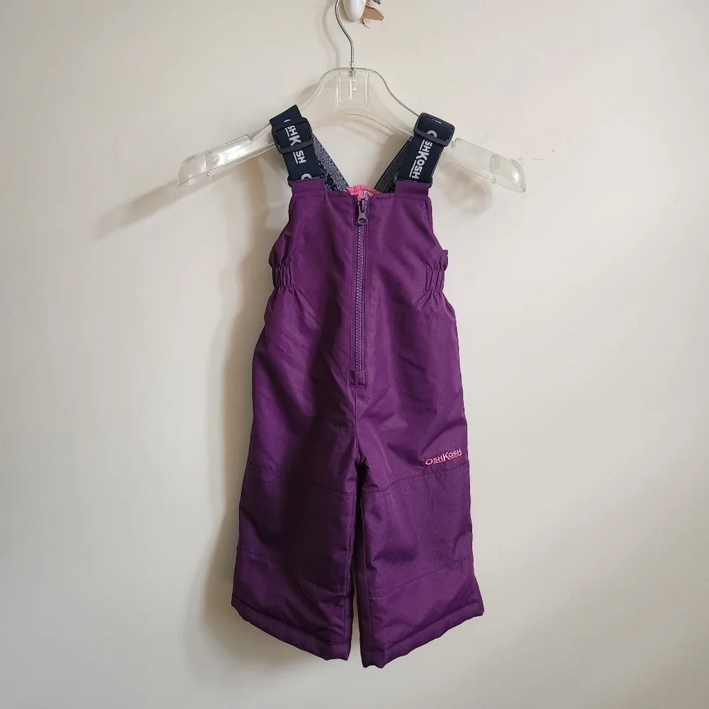 OSHKOSH B'GOSH | Snow pants overalls purple 12M